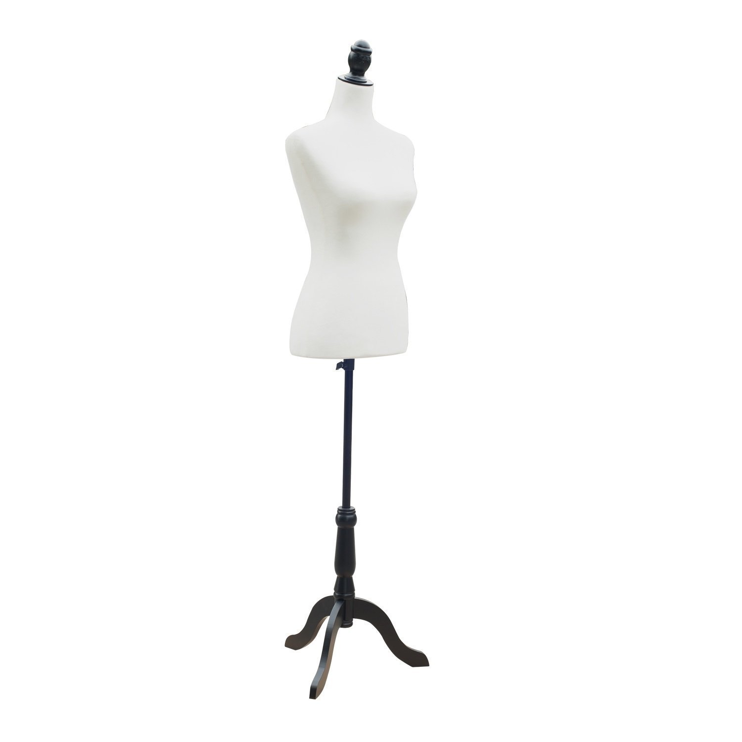 Mannequin-Torso, Kleiderpuppe, Schaufensterpuppe, Schaumstoff, Holz, Metall, Weiß