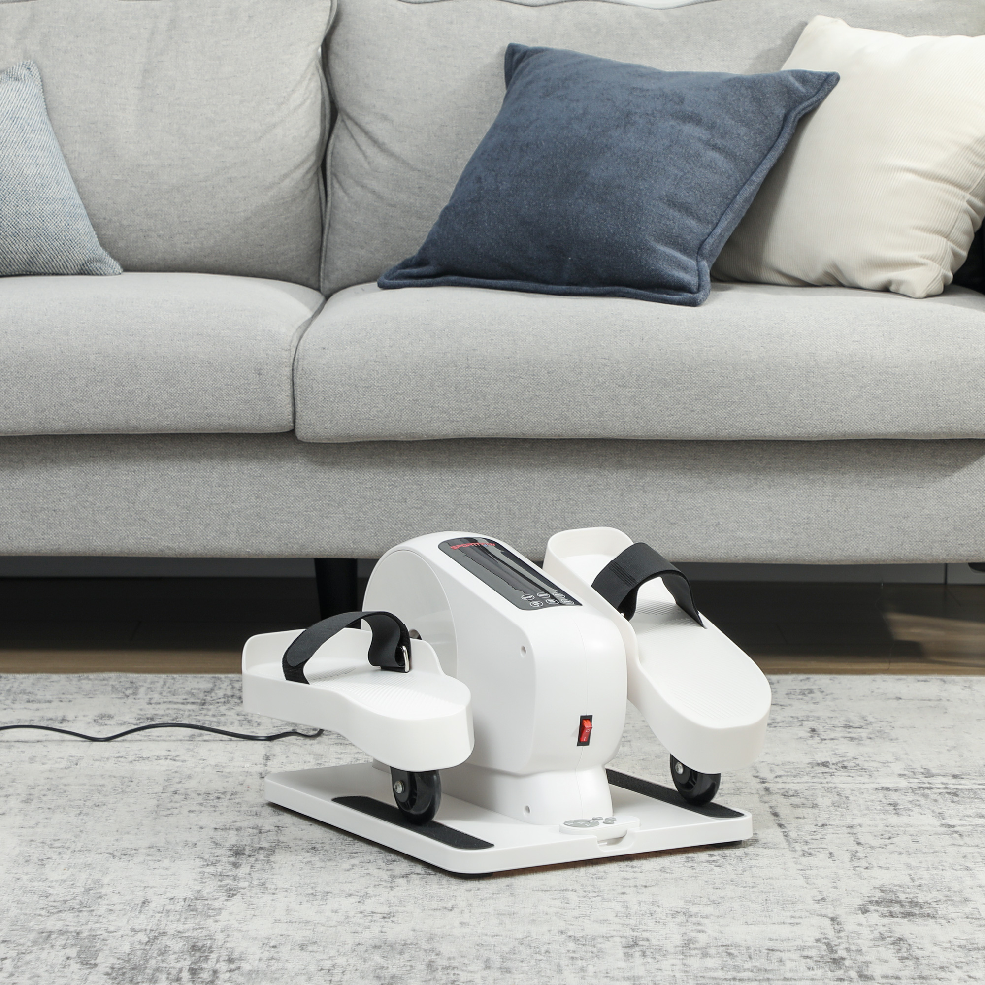 Mini Ellipsentrainer für Zuhause Untertisch Crosstrainer mit 12 Geschwindigkeiten & 7 Widerstand