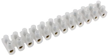Lüsterklemmen für 4,0-10mm², 12 Klemmen, Messingeinsatz, transparent