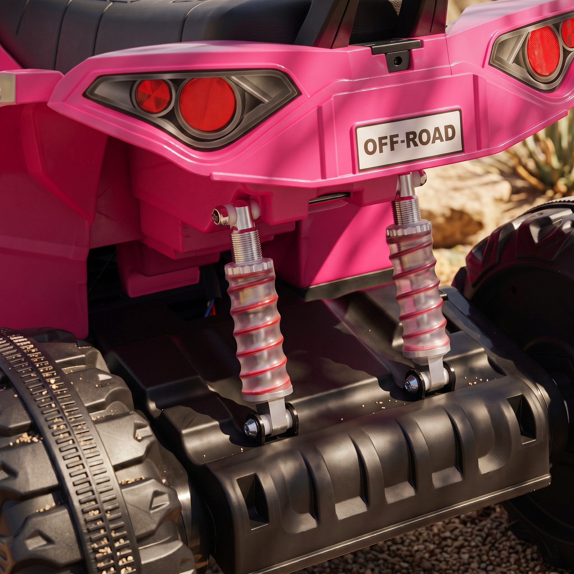 Kinder Quad Elektro 24V 2-Sitzer Elektro ATV 4–6 km/h Kinderquad mit Lithium-Akku 2 120W Motoren 4-Rad-Federung