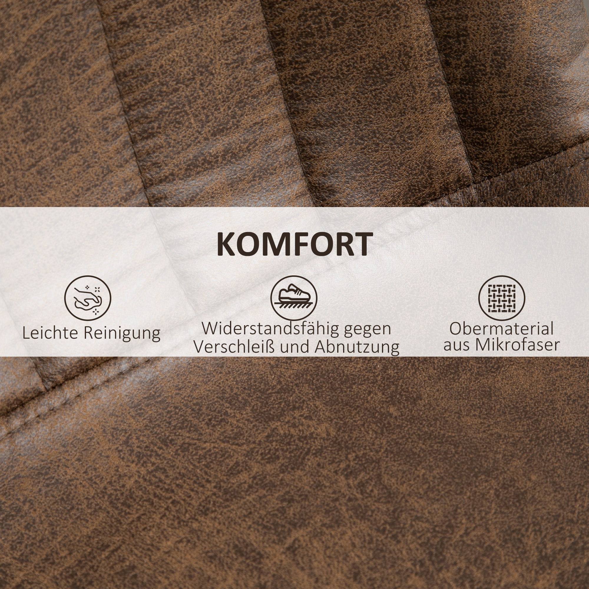 2er-Set Barhocker im Retrodesign, inkl, Fußstütze, höhenverstellbar, Gaslift, Braun + Schwarz