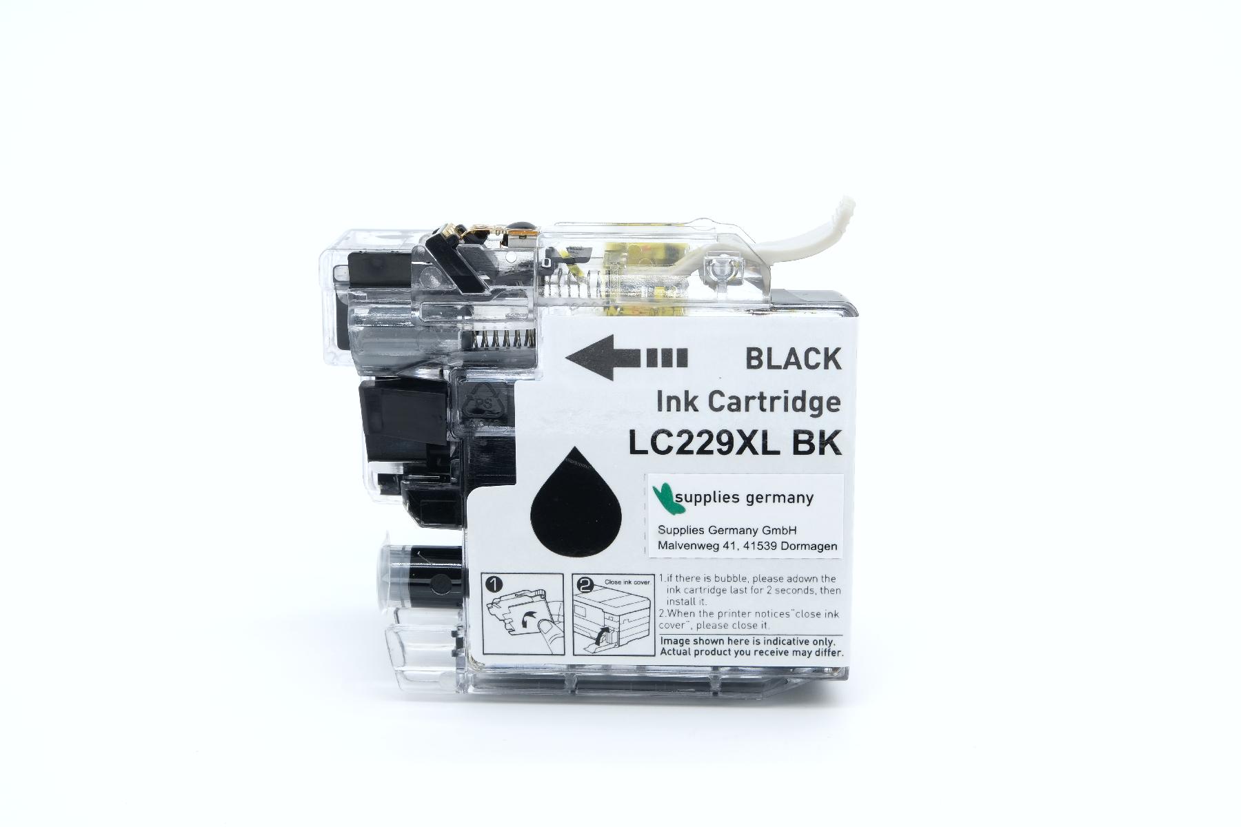 LC229BK alternativ Tinte black für Brother / LC229BK / 58ml