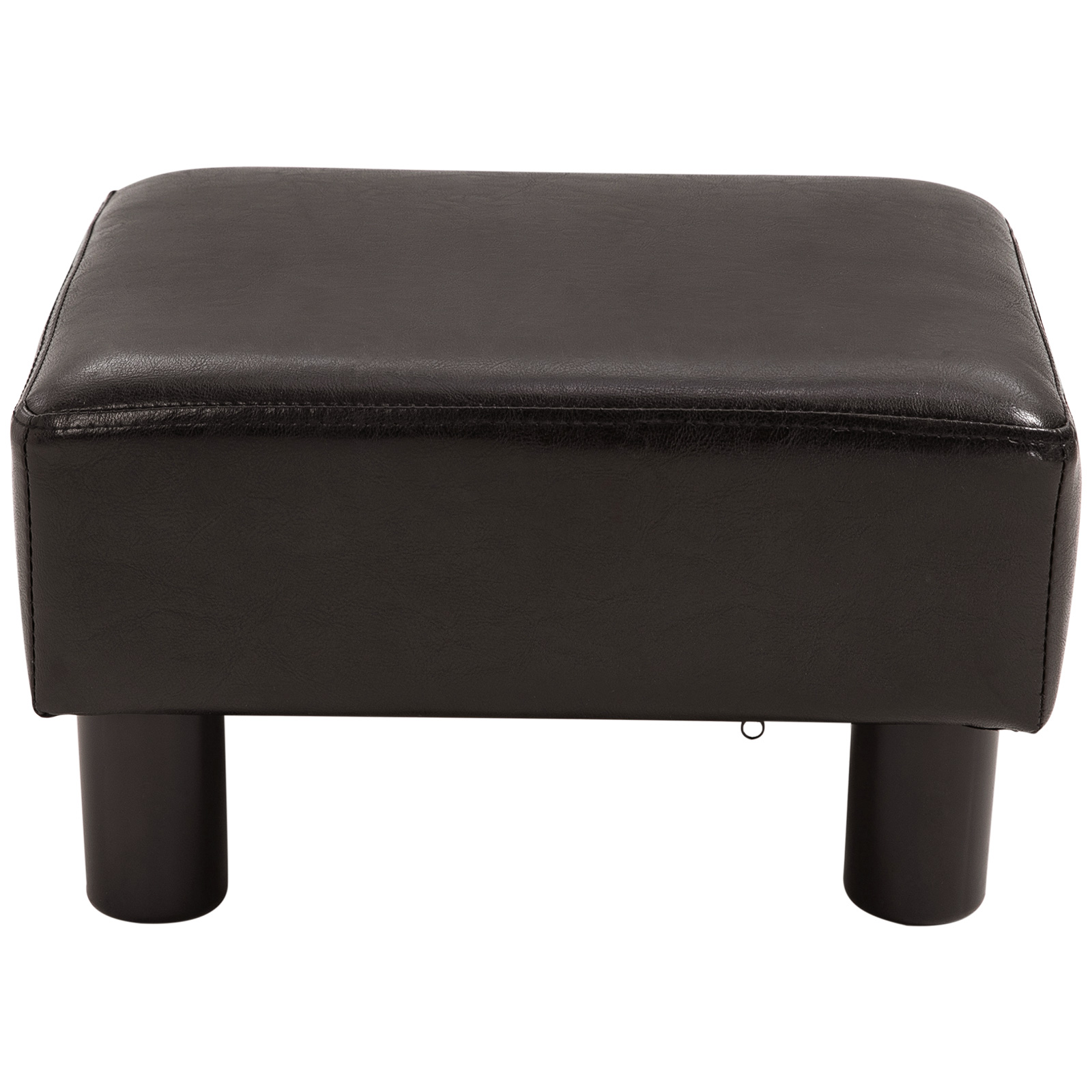 Hocker mit Stoffbezug in Kunstlederoptik, bis 110 kg, Kaffee, 40 x 30 x 24cm