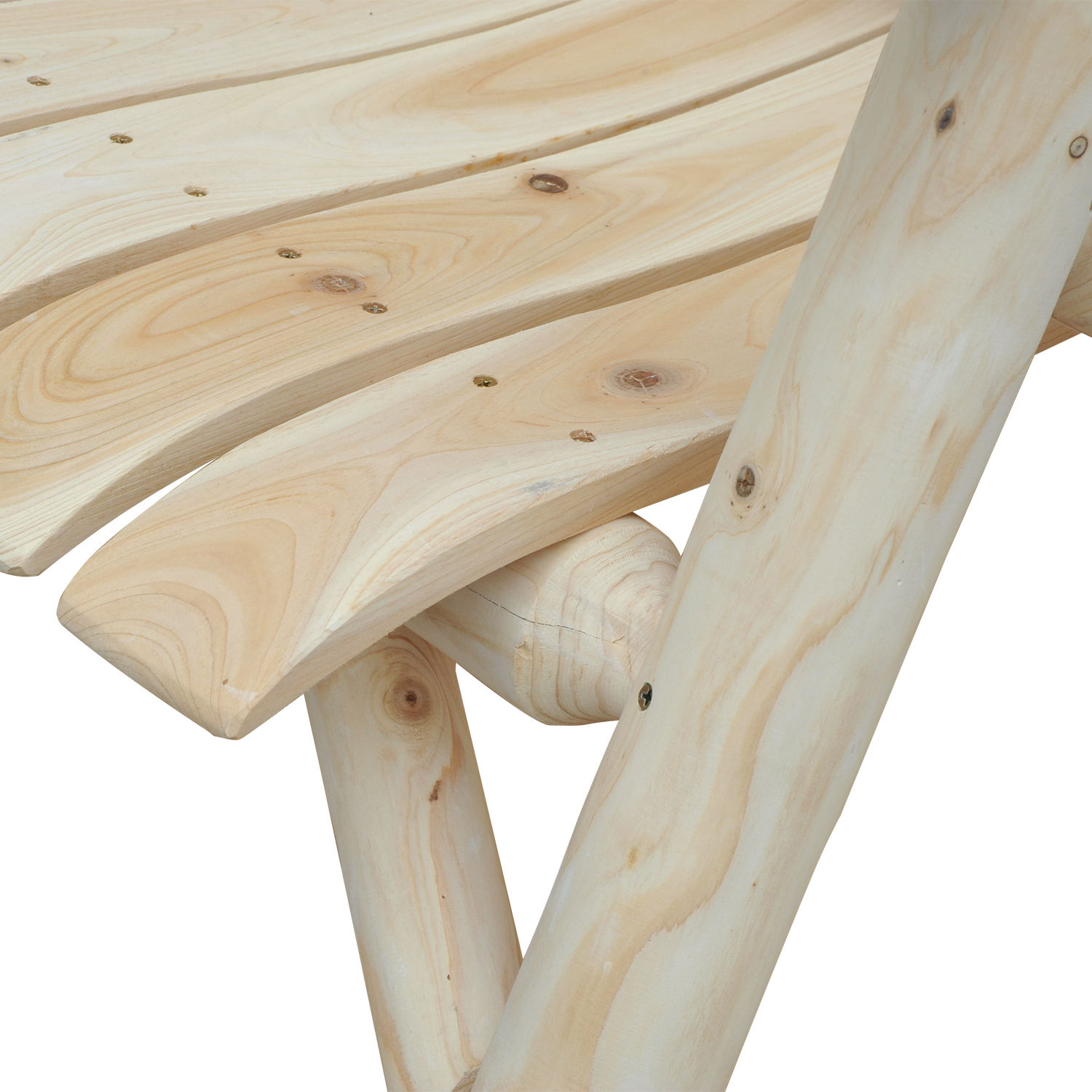 Adirondack Gartenstuhl Gartensessel Holzstuhl Hochlehner mit Armlehne Tannenholz Natur 83 x 68 x 101 cm
