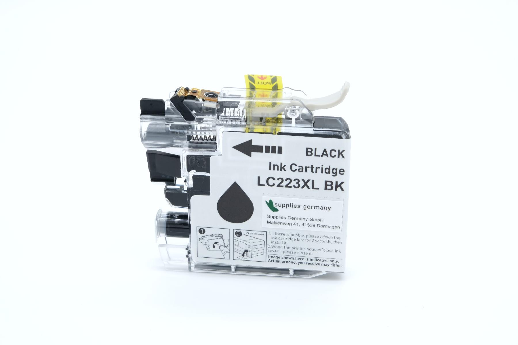 LC223XLBK alternativ Tinte black für Brother / LC223BK / 14,6ml