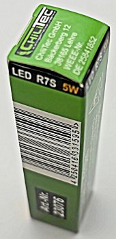 LED Strahler R7s "Glas RS78" / 360°, 510lm, 78mm, 4000k / neutralweiß