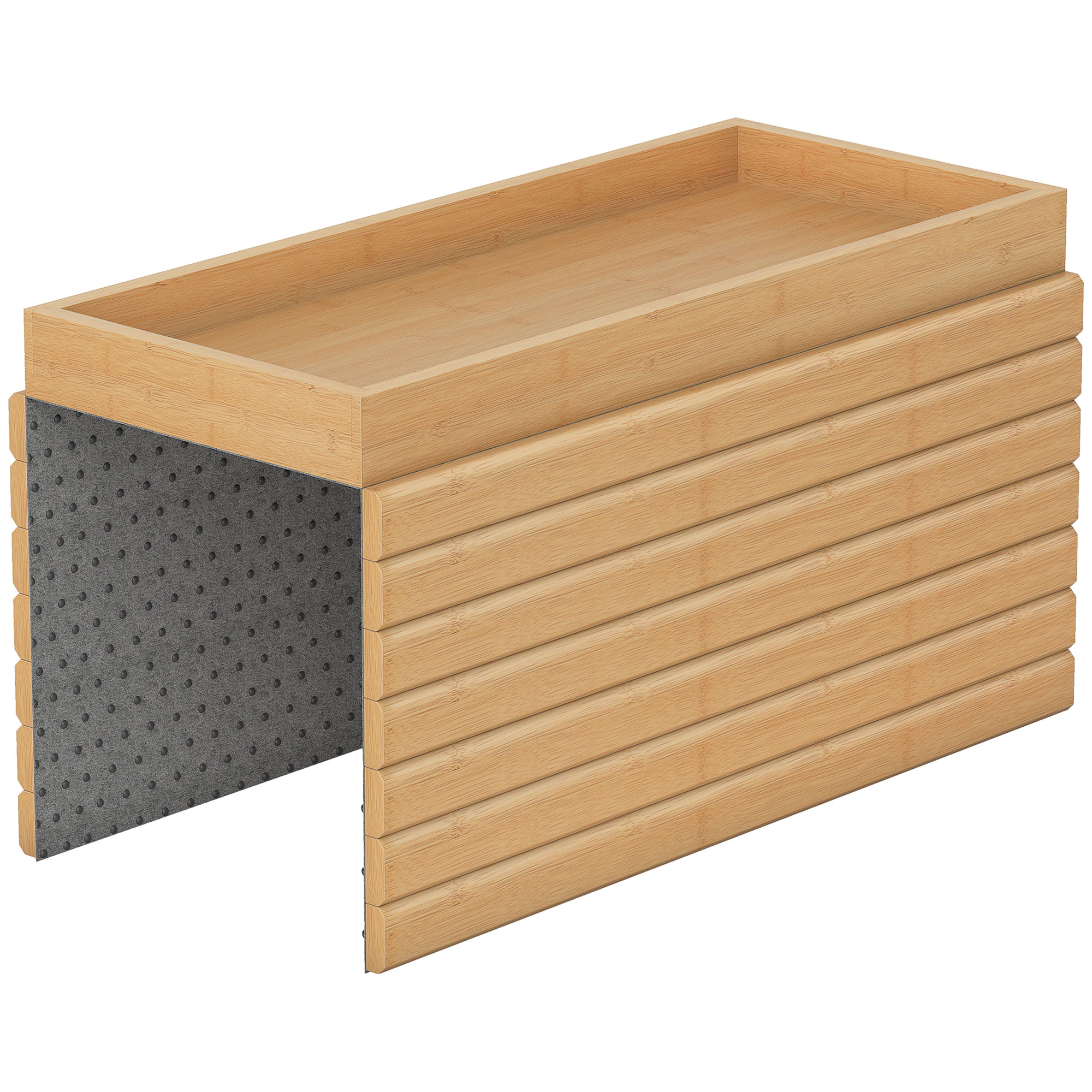 Armlehnen-Tablett für Sofas, für Getränke, Snacks, Fernbedienung, Bambusholz