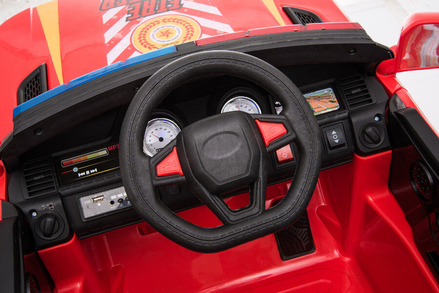 Kinderfahrzeug Feuerwehr RR002 - MP3 & Sirene