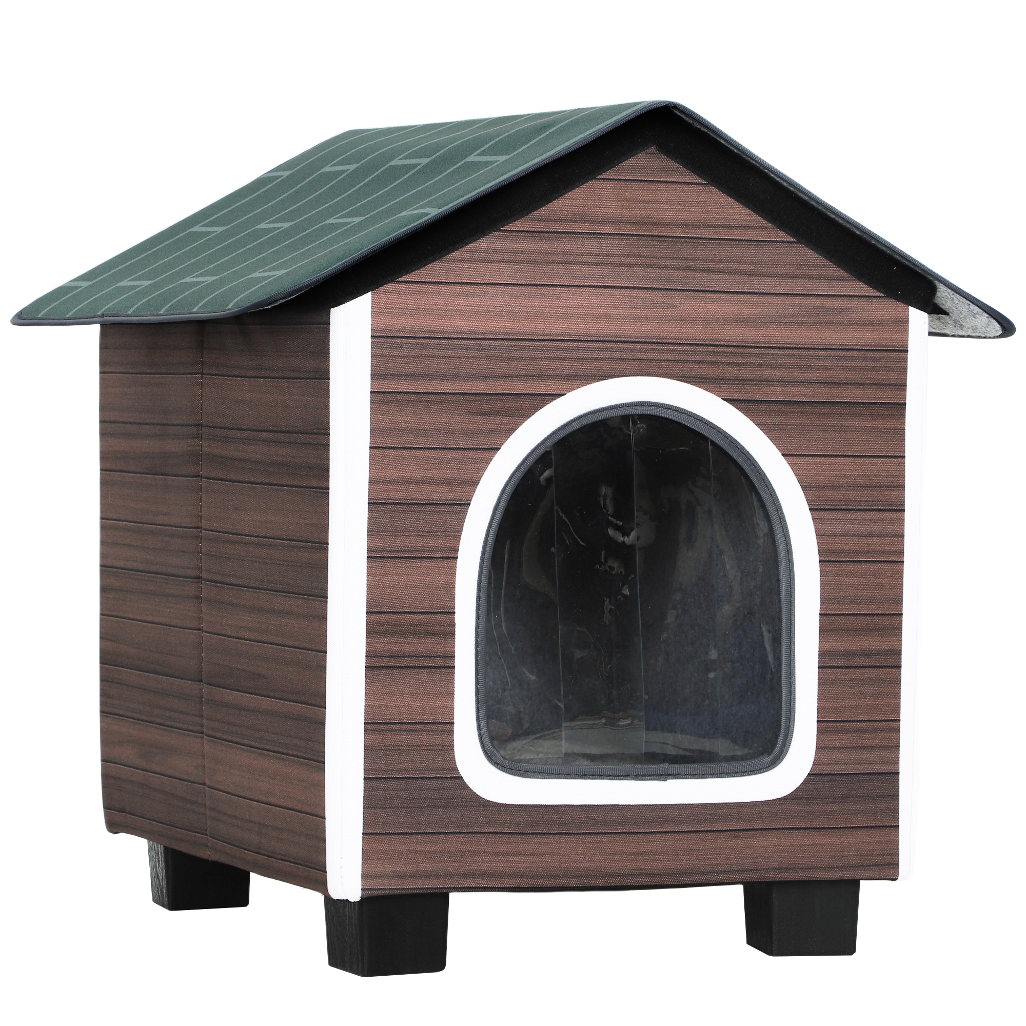 Katzenhaus isolierte Katzenhütte mit Kissen Eingang 44 x 42 x 45cm Wasserabweisend Oxford-Stoff Erhöht