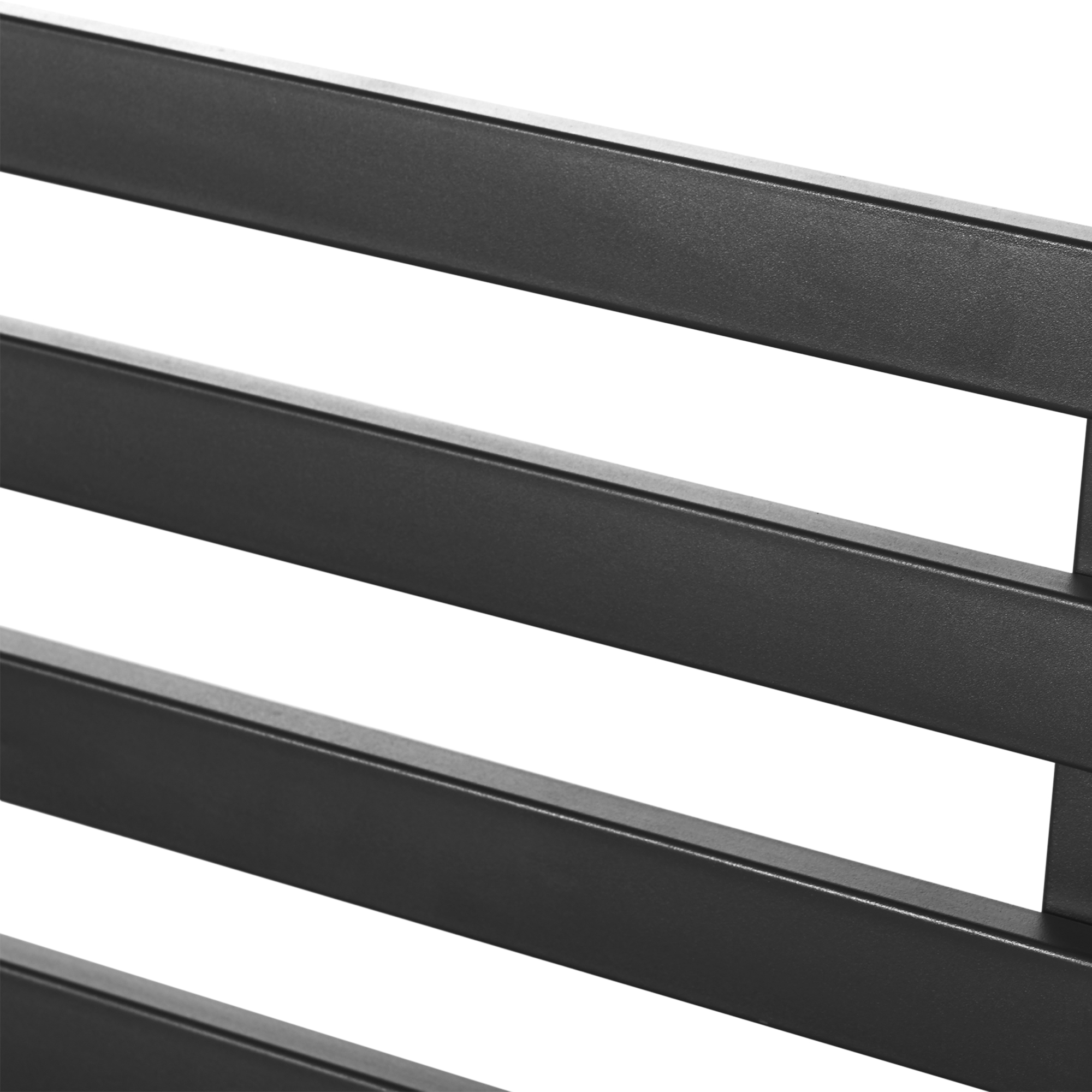 2-Sitzer Gartenbank Sitzbank 240kg belastbar Bank Gartenmöbel für den Innen- und Außenbereich geeignet 127 x 58 x 82 cm Schwarz