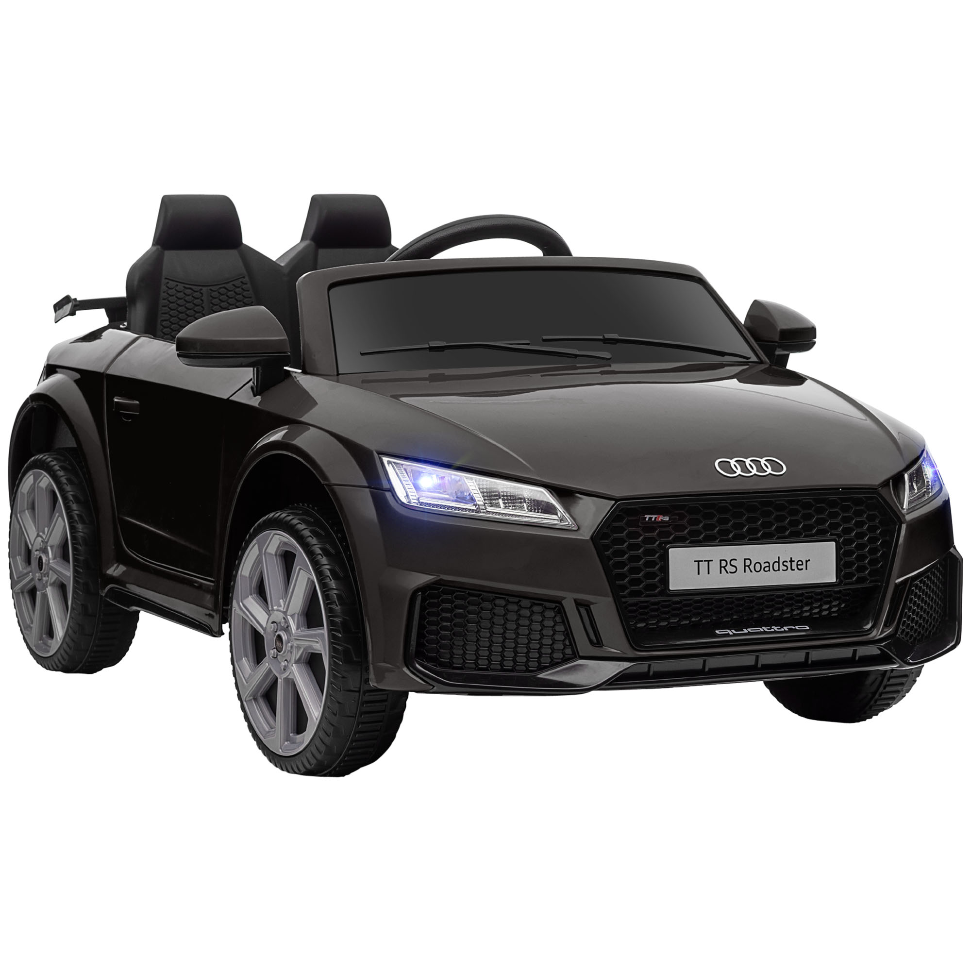 Kinderfahrzeug Audi TT RS Roadster, 3 km/h, Fernbedienung, LED, USB, schwarz