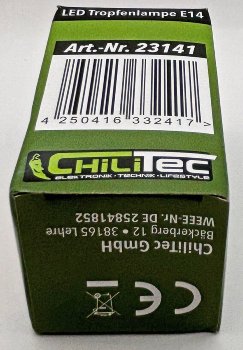 LED Tropfenlampe E14 "T50 Promo" 10er-Pk, 3000k, 440lm, 230V/6W, 160°, warmweiß