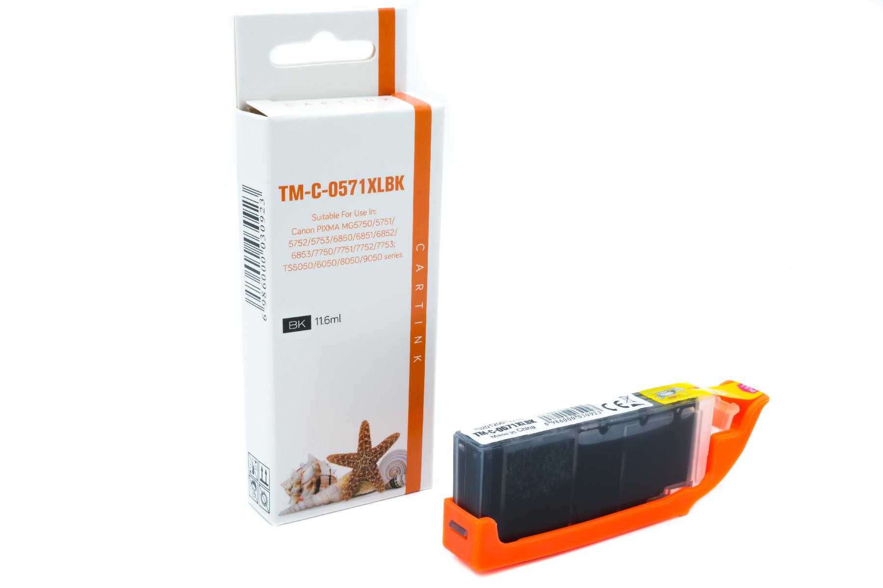 CLI571BK alternativ Seestern Tinte black für Ca / 0385C001 / 11,6ml / mit Chip