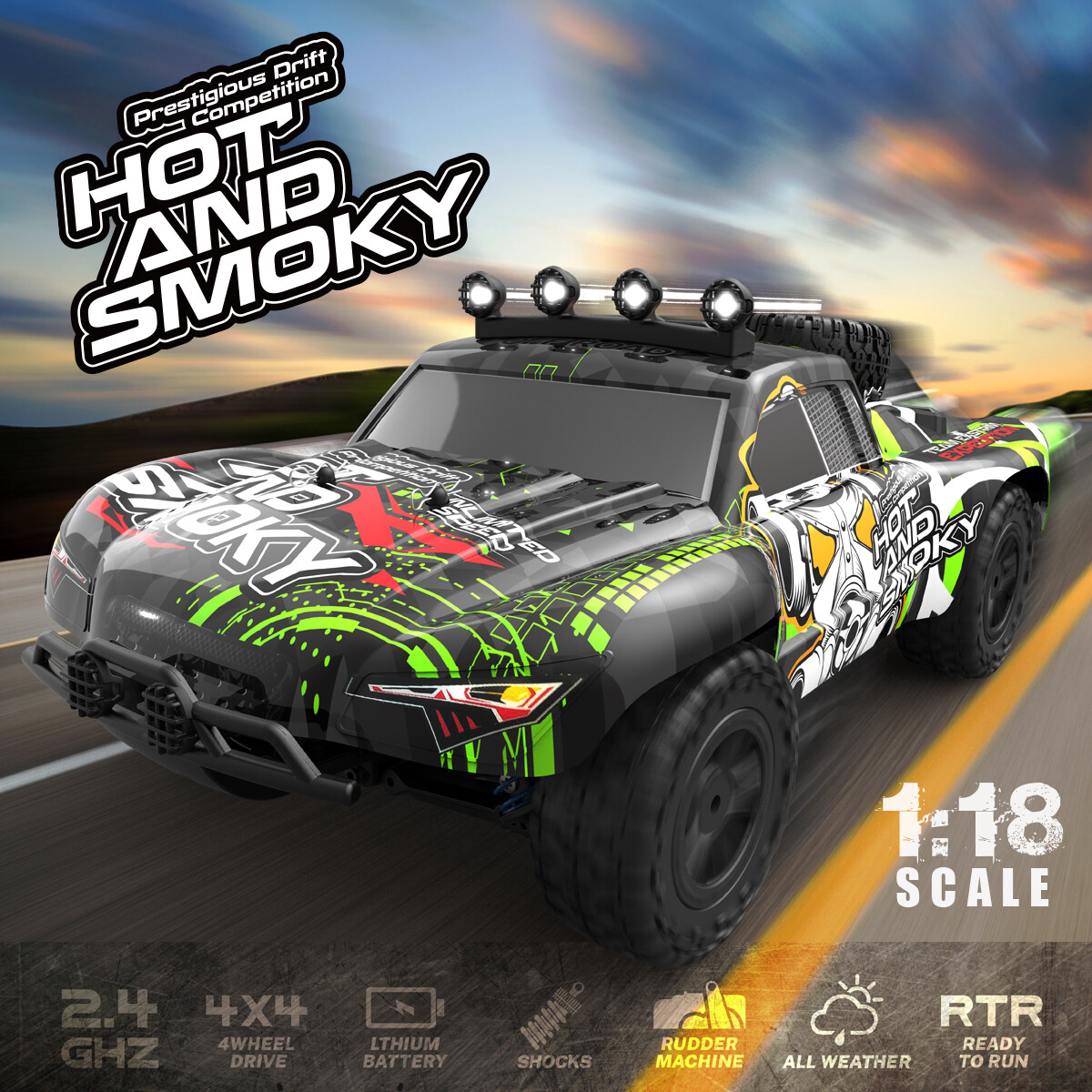 RC Buggy 1:18, 40 km/h, Allradantrieb - LiIon - "HS301-1E"
