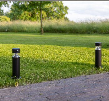 LED Solar Wegeleuchte "SWL-AS30" / IP44, warmweiß 3000K, PIR Sensor, 30cm