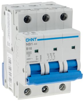 Leitungsschalter/Sicherungsautomat B16, 16A, 3-polig für DIN Trägerschiene