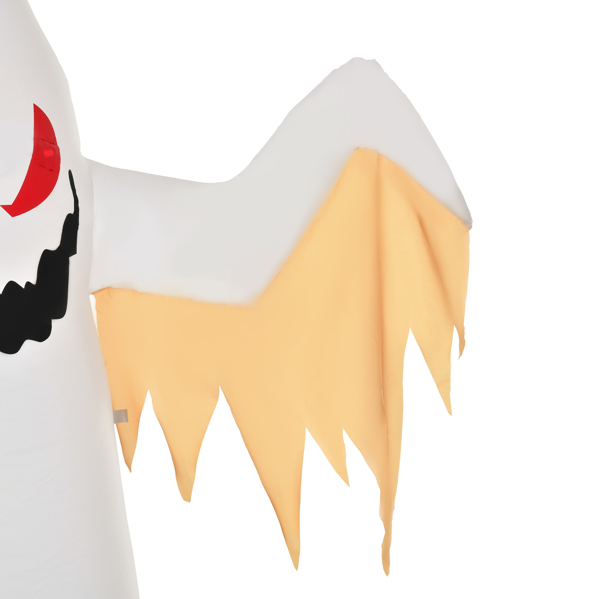 Halloween aufblasbares Gespenst 2,4 m Dekoration mit LEDs IP44 Selbstaufblasender Polyester Weiß + Rot 150 x 80 x 240 cm