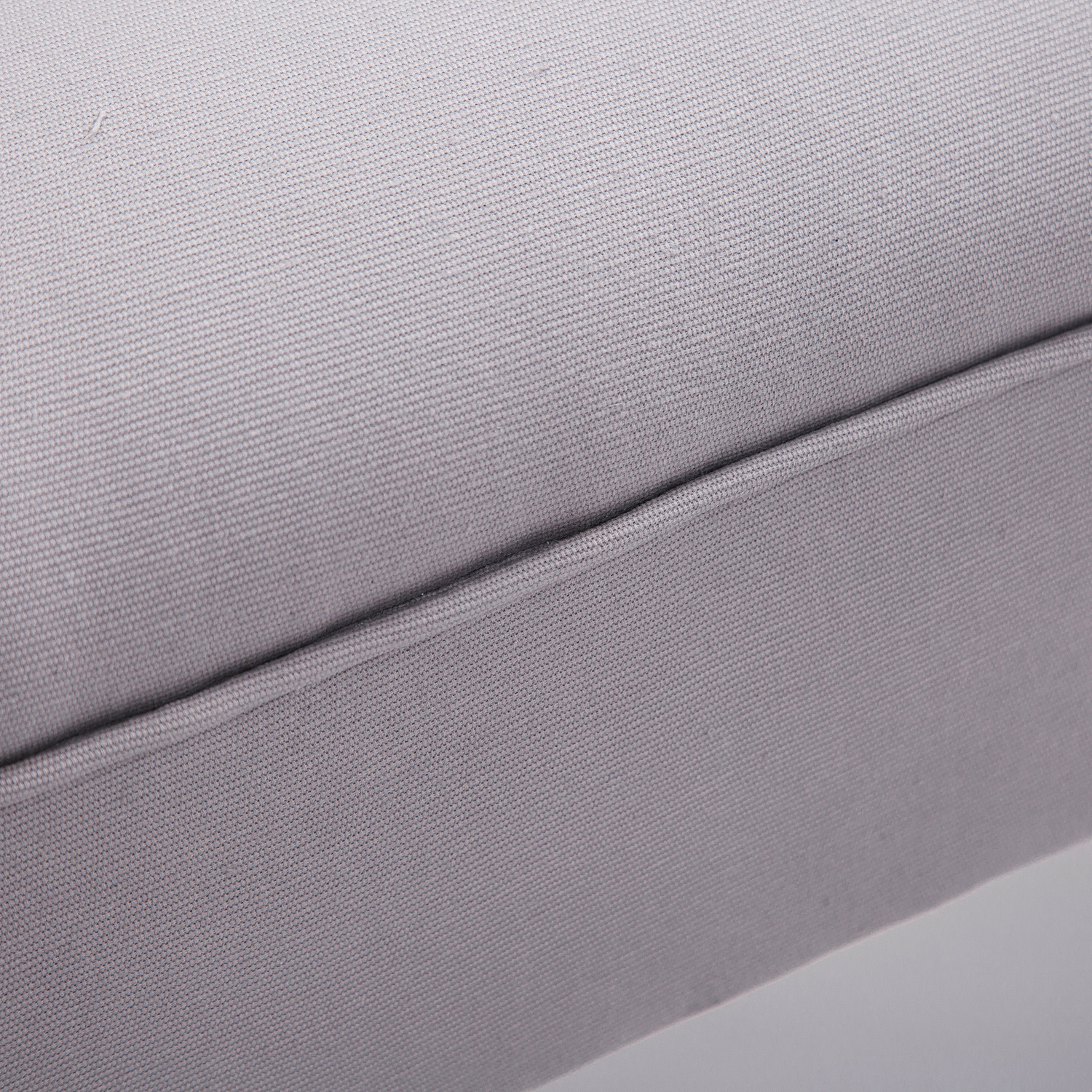 Bettbank, Polsterbank, Sitzbank, Flurbank für Schlafzimmer, bis 130 kg Belastbar, Segelstoff, Grau, 102 x 36 x 51 cm