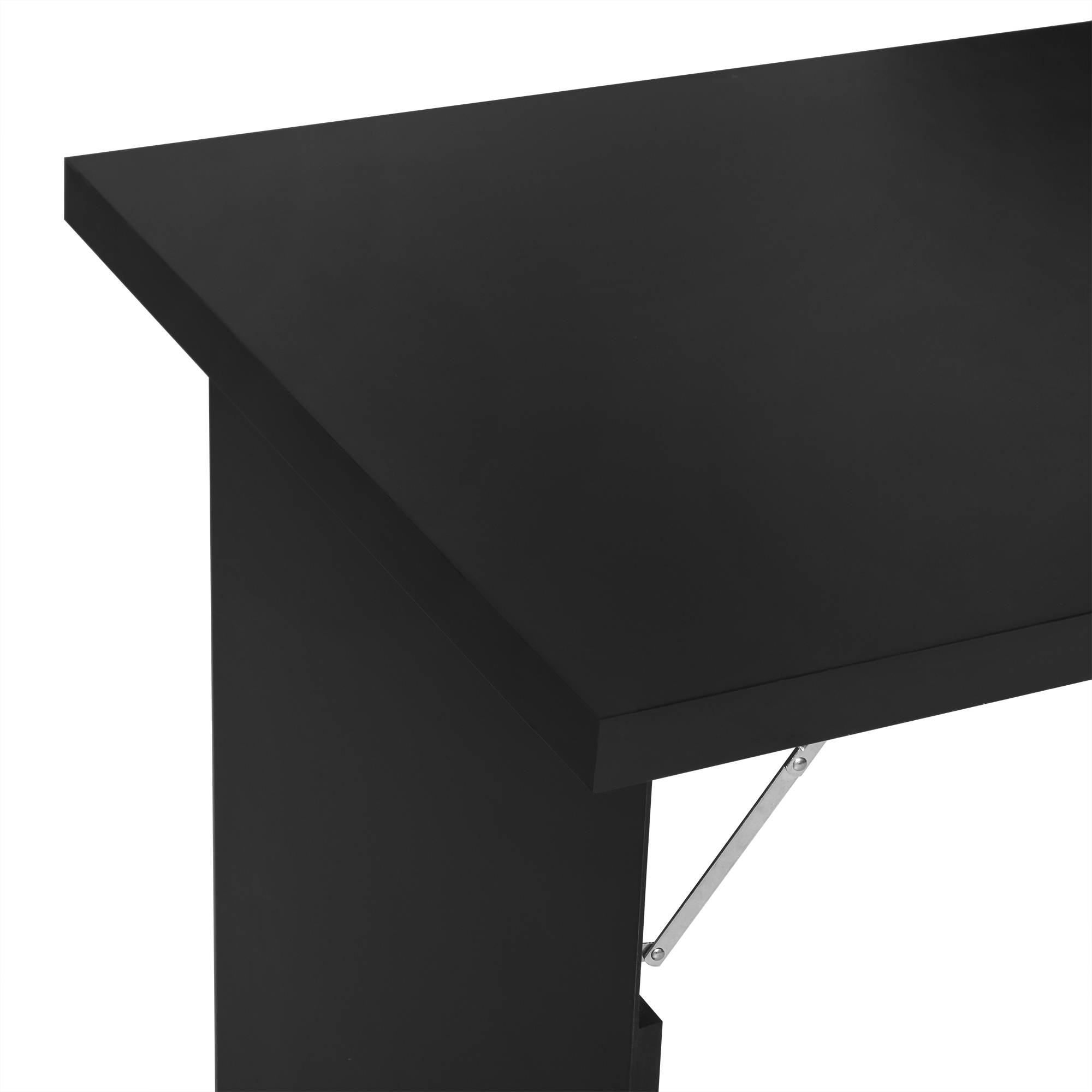Wandklapptisch Wandschreibtisch, inkl. Schreibtafel, 60 cm x 94,5 cm x 147 cm, Schwarz