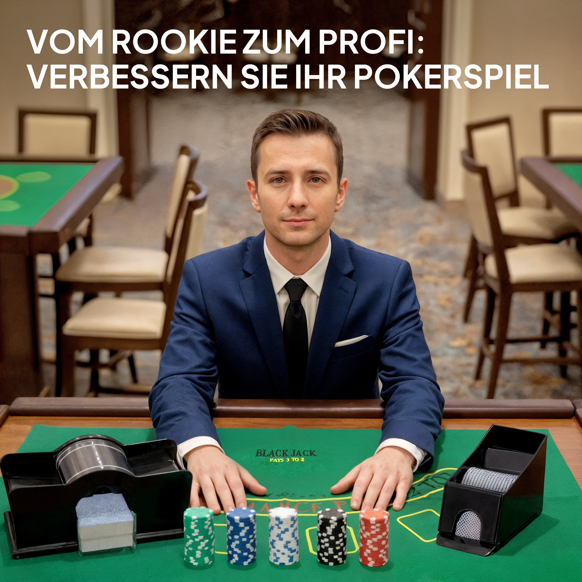 Poker-Set, 300 Chips, Würfel, 2 Kartendecks, Zubehör, Koffer, für 8 Spieler