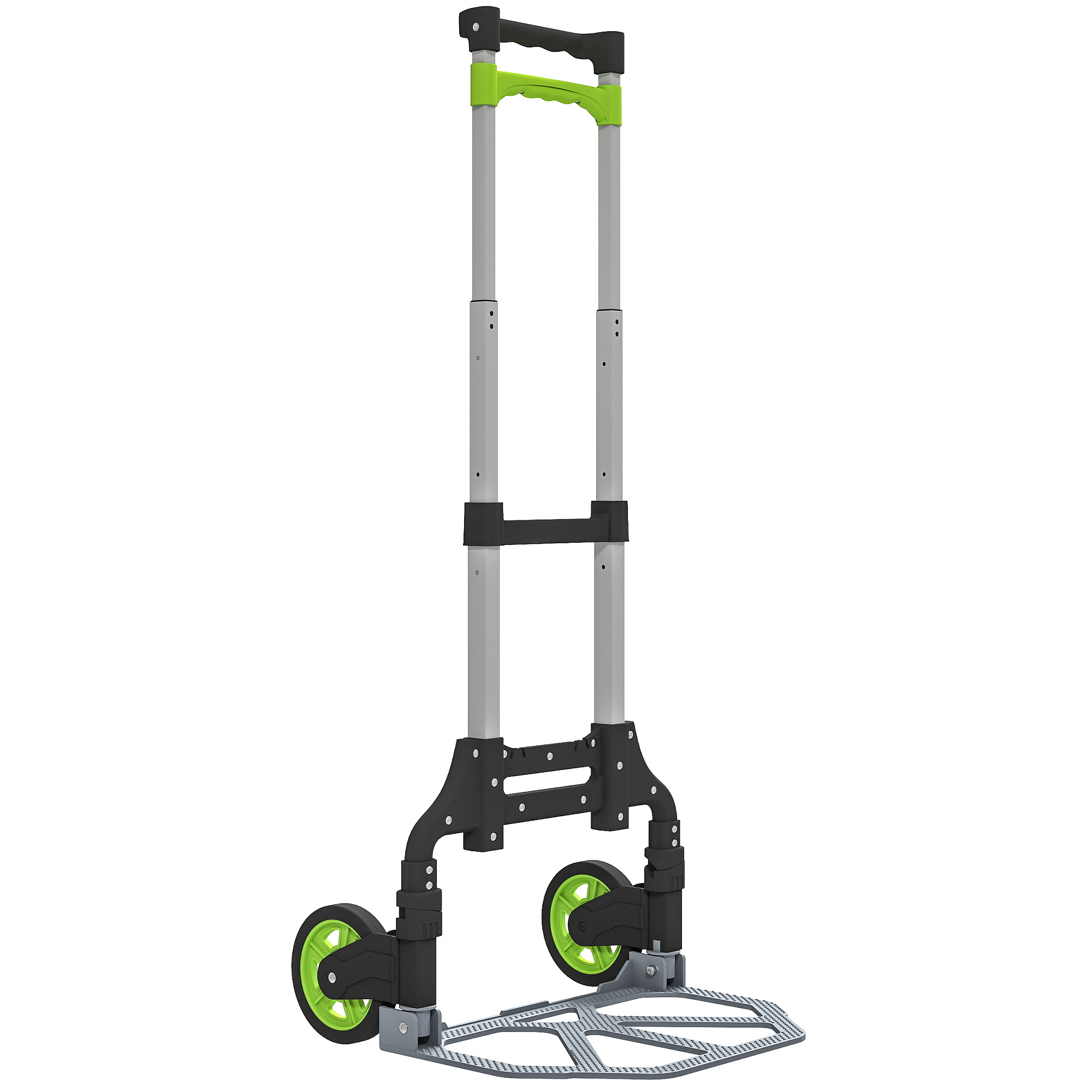 Sackkarre klappbar Aluminium Transportkarre mit Teleskopgriff Höhenverstellbar 100 cm