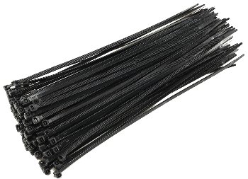 Kabelbinder 300mm x 4,8mm, schwarz, 100er Pack, hohe Zugkraft, UV fest