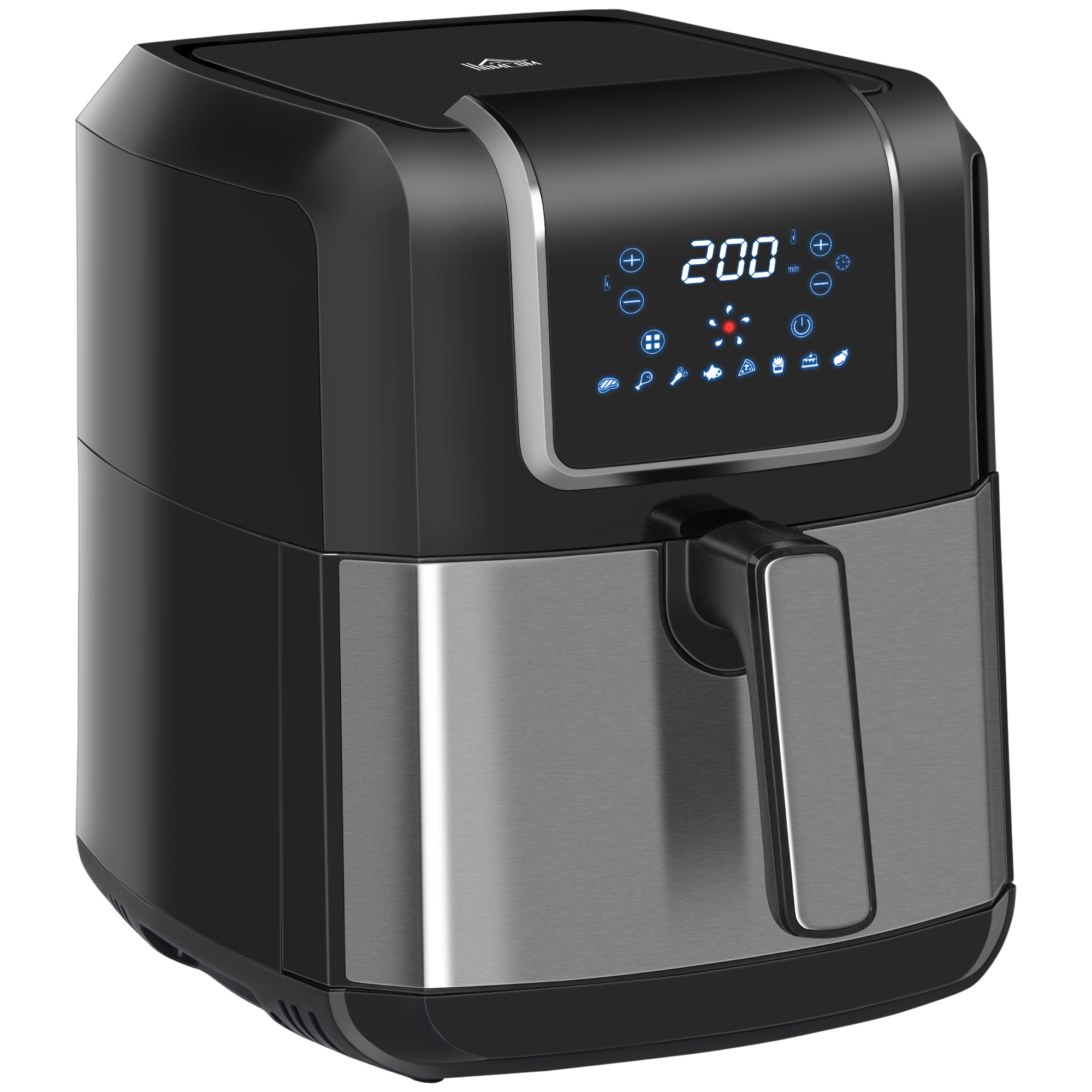 Heißluftfritteuse 6,5 L 1700W mit 8 Menüs LED-Display Antihaftbeschichteter Korb für gesundes ölfreies fettarmes Kochen Schwarz 36,5 x 29 x 33,8 cm Heißluftfritteuse 6,5 L 1700W mit 8 Menüs LED-Display Antihaftbeschichteter Korb für gesundes ölfreies fettarmes Kochen Schwarz 36,5 x 29 x 33,8 cm