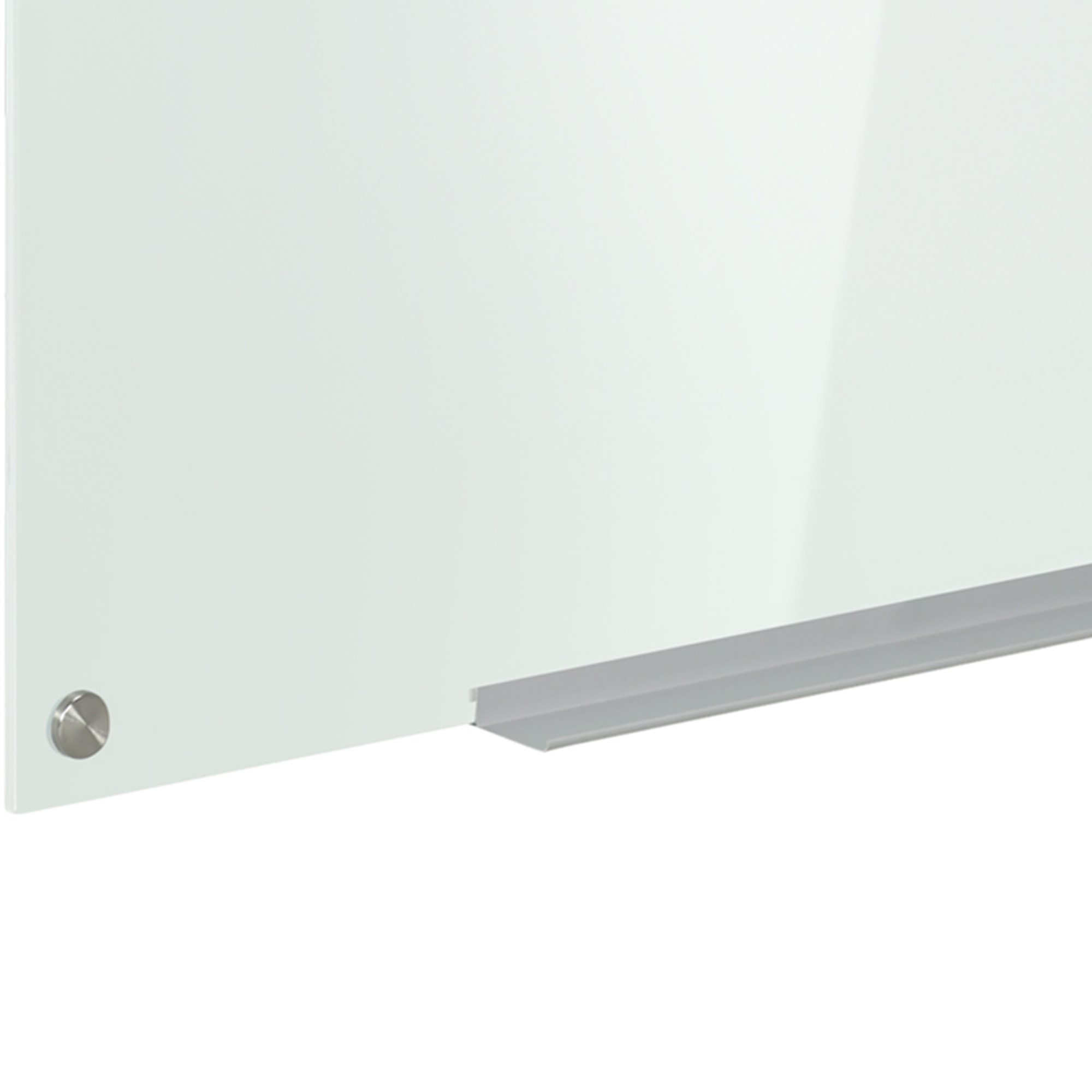 Glas Whiteboard, Memoboard, Whiteboard,  4 Stifte, 6 Magnete, 1 Schwamm,1 Ablage, Weiß