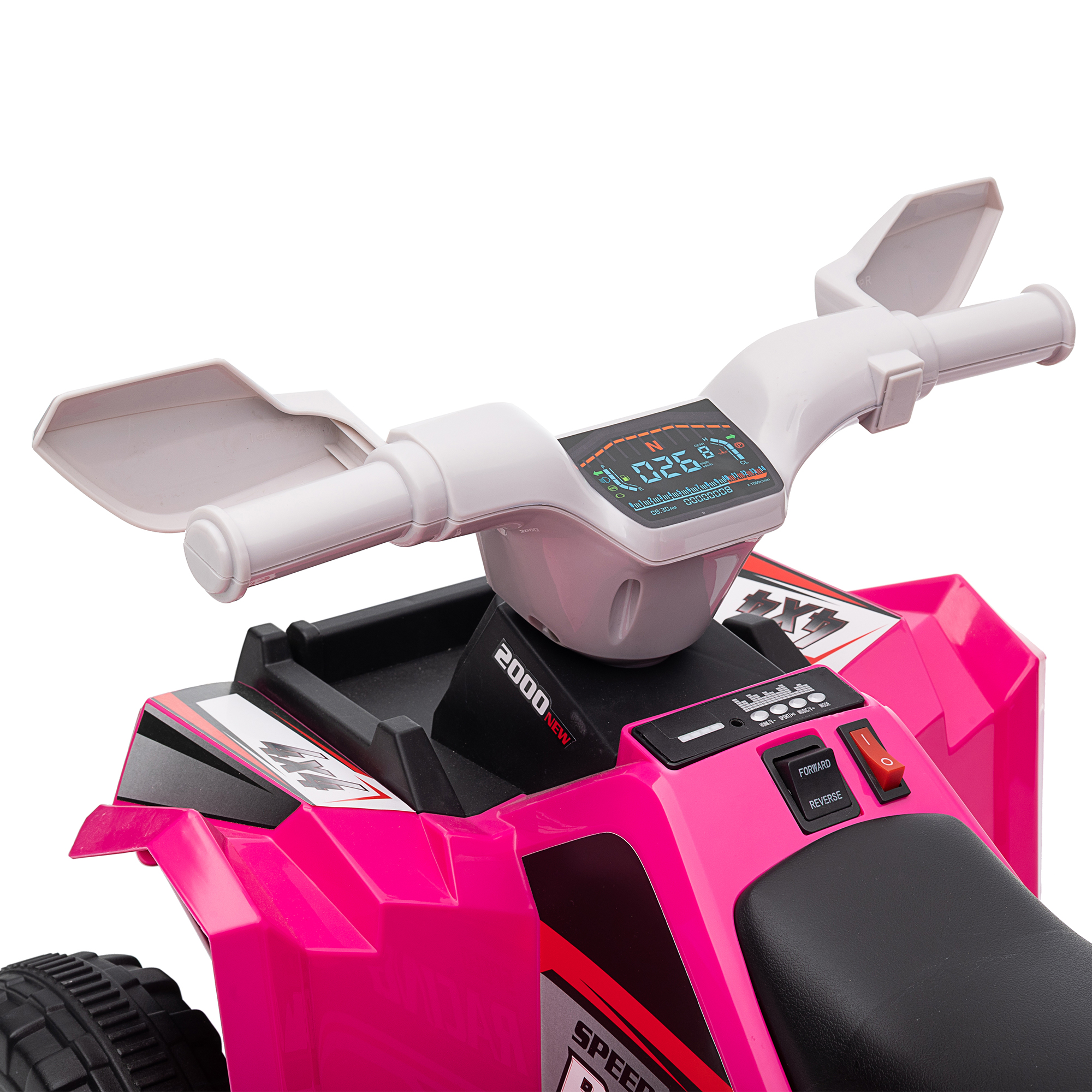 Elektro-Kinderquad, 2,5 km/h, Vorwärts- & Rückwärtsgang, für 18-36 Monate, Rosa