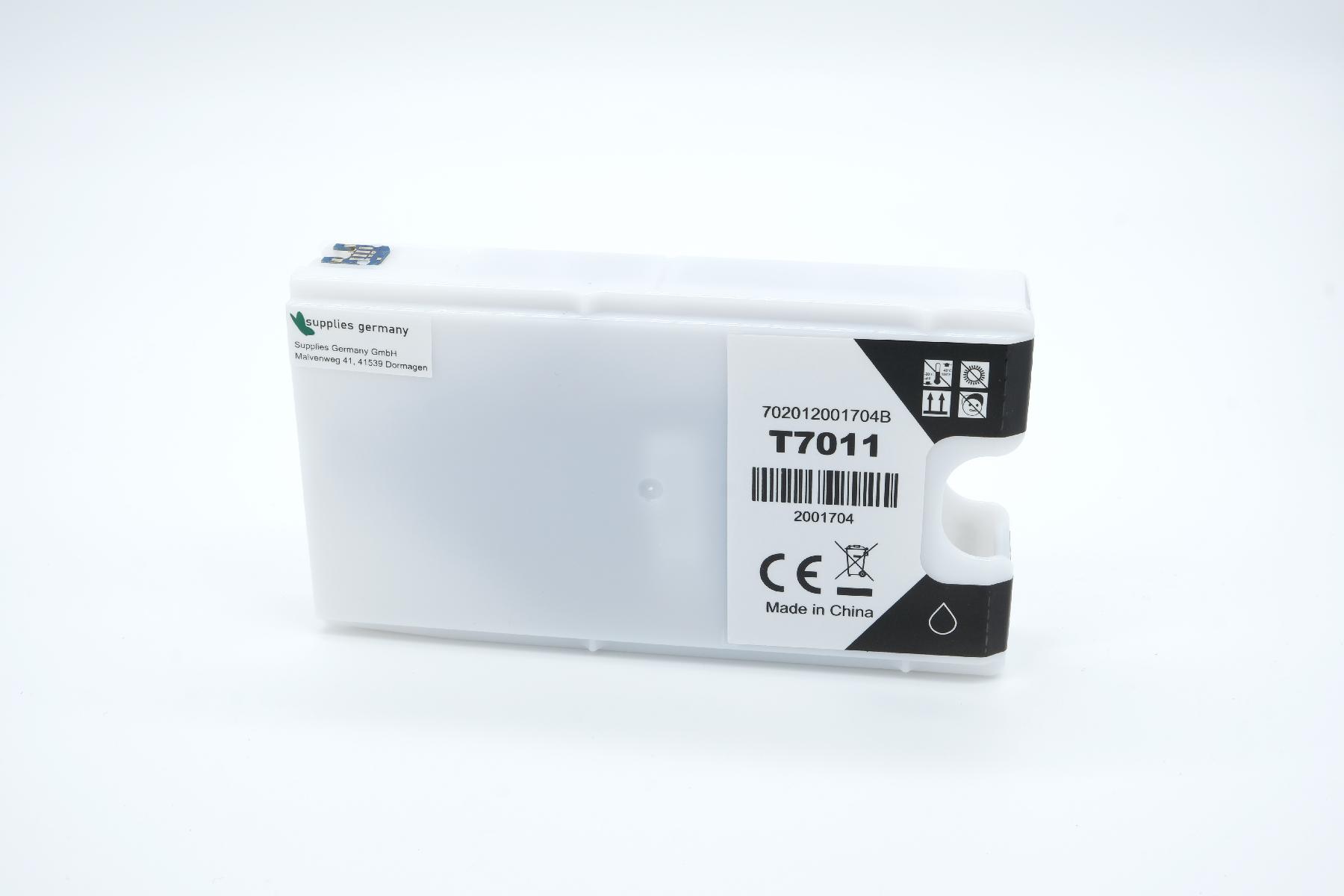 T7011 alternativ Tinte black für Epson / C13T70114010 / 63,2ml