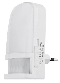 LED Nachtlicht mit Bewegungsmelder, 230V, Licht Warmweiß, On/Off/Auto