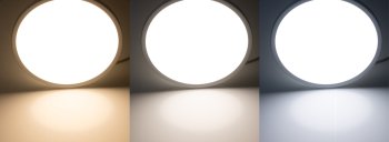 LED Deckenleuchte "Santano FR-42 CCT" / IP54, Ø 42cm, 24W, CCT 3000-6000k