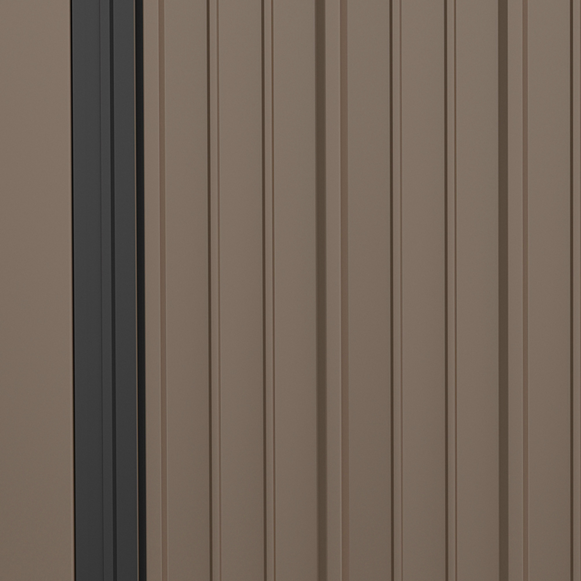 Gerätehaus 1,34 m² Geräteschrank mit Pultdach abschließbar Gartenhaus Geräteschuppen aus verzinkter Stahl 161,5 x 94,5 x 196 cm Braun