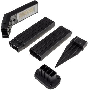 LED Solar Wegeleuchte "SWL-78" IP44, 63cm, Dämmerungssensor, 3000k warmweiß