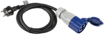 CEE auf Schutzkontakt-Stecker 1,5m, 230V, Adapter für Wohnwagen, Camping CEE auf Schutzkontakt-Stecker 1,5m, 230V, Adapter für Wohnwagen, Camping