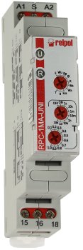 Multifunktions-Zeitrelais, 1 Wechsler, 230V/16A, 10 Funktionen