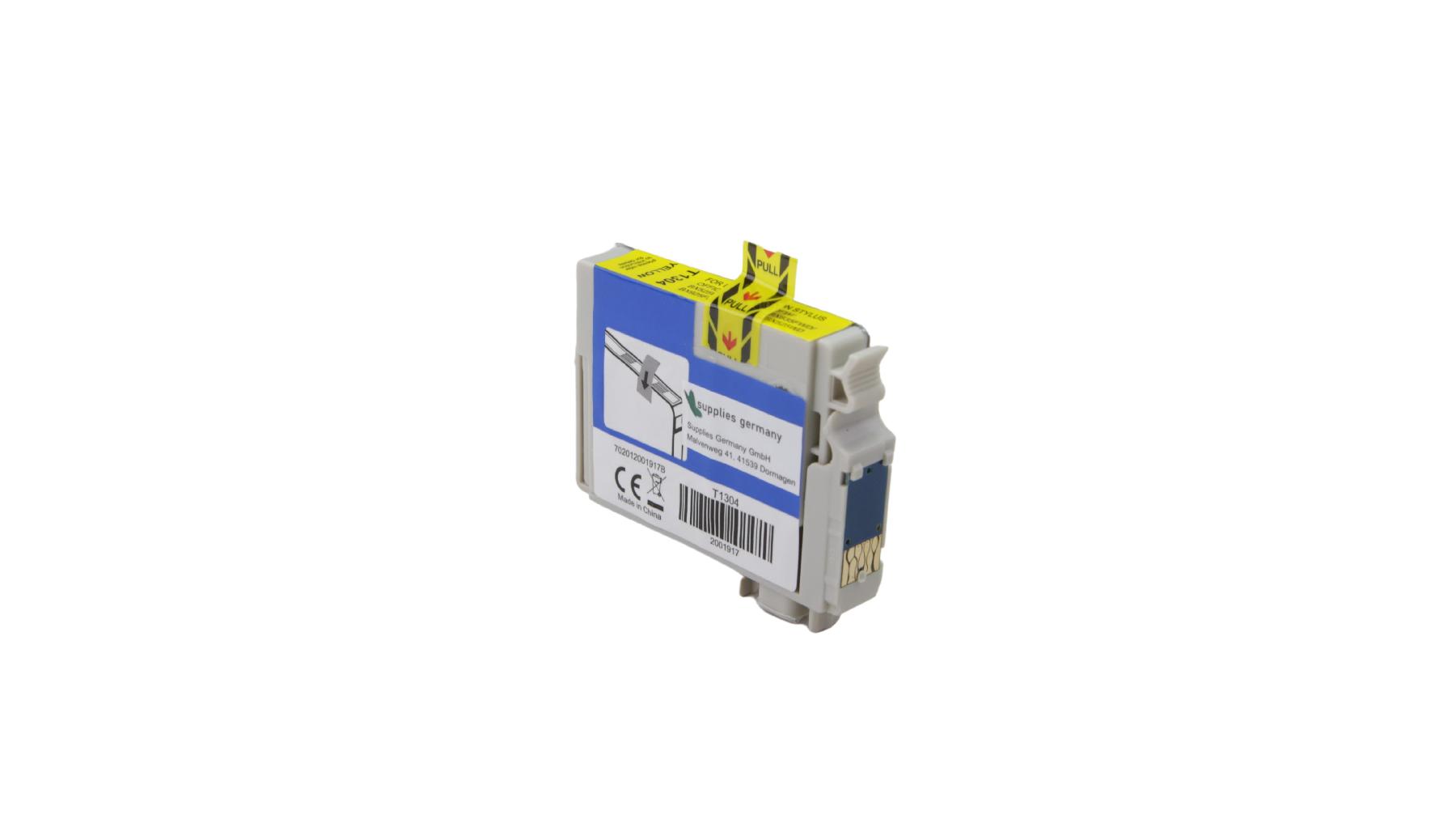 T1304 alternativ Tinte yellow für Epson / C13T13044020 / 14ml