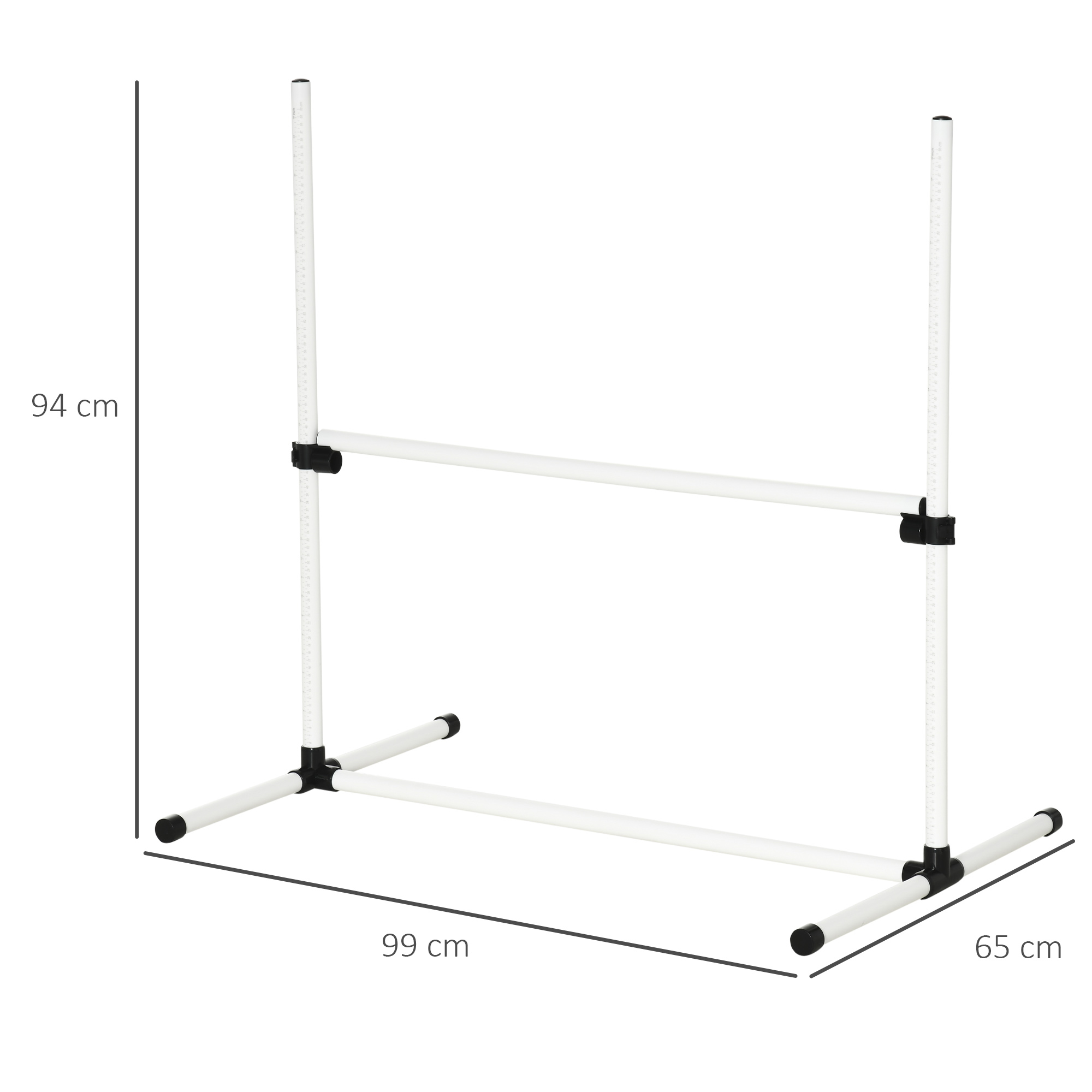 Agility Set Hunde 4-teiliges höhenverstellbar Agility-Ausrüstung Sprungstangen-Set Steckhürdenset mit 4 Hürden Tragetasche Koordinationstraining Sprungstangen-Set für Spiele Training