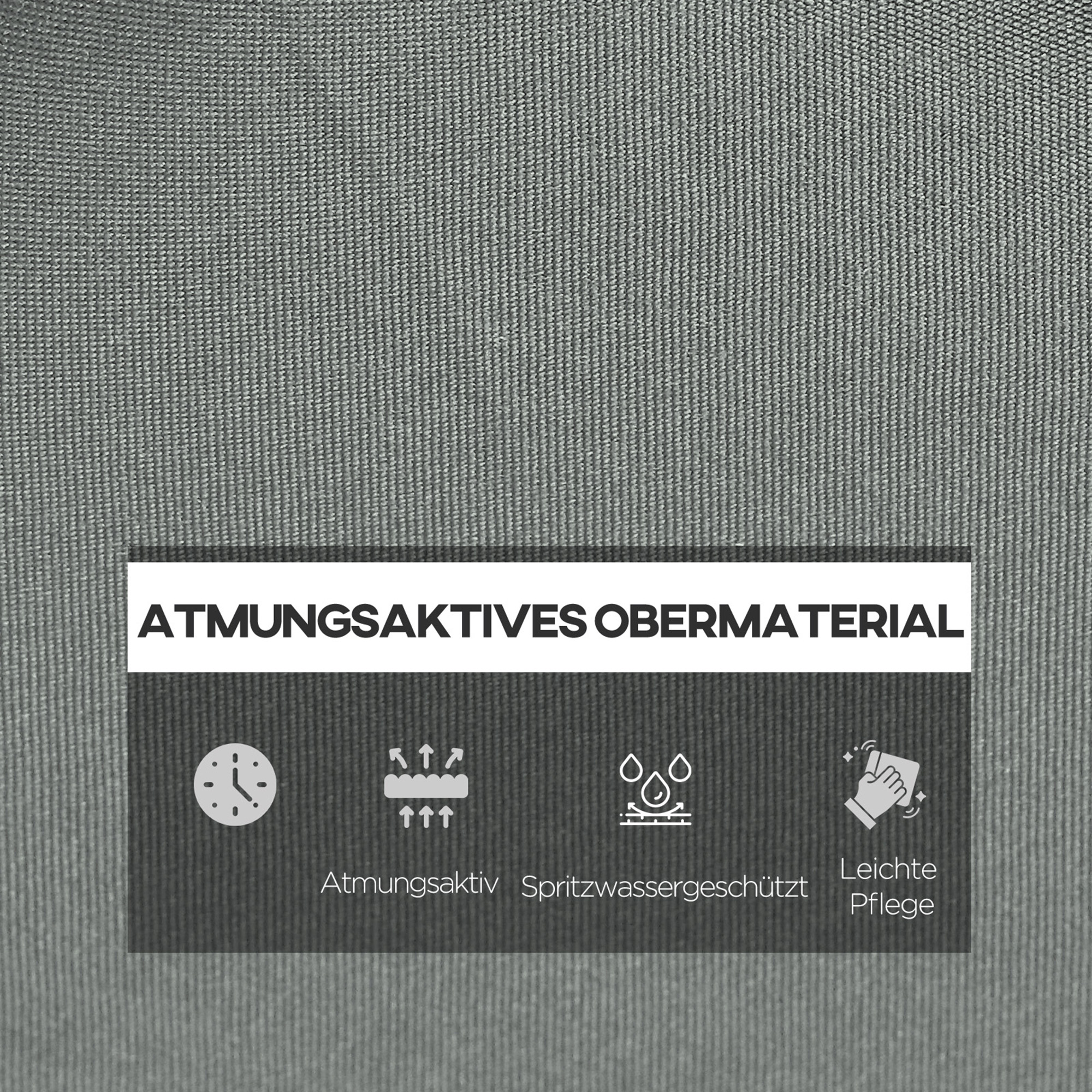 Liegenauflage Liegenpolster Sonnenliege Auflage Gartenliege Polsterauflage Bezug Polyester Dunkelgrau 196 x 55 x 8 cm