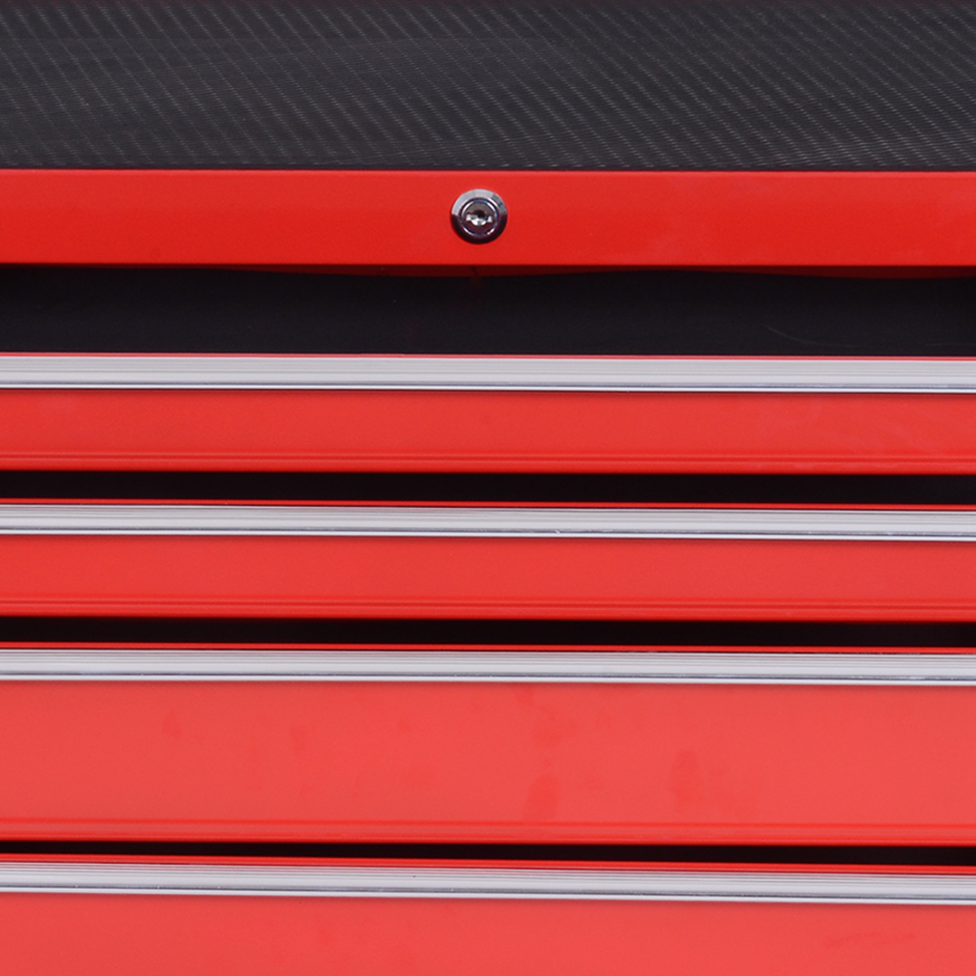 Werkzeugwagen, 2 kleine & 5 große Schubladen, Stahl, bis 150 kg, 69 x 33 x 75 cm, Rot