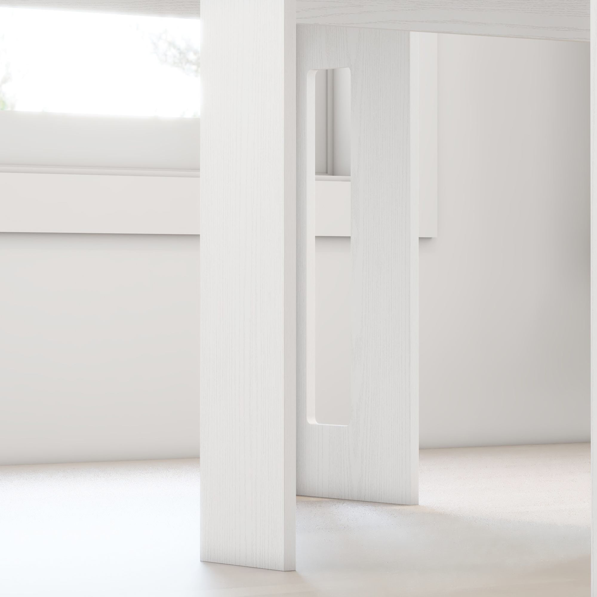 Esstisch, Klapptisch, ausziehbarer Küchentisch, Esszimmertisch, Spanplatten, 60-180 x 85 x 75 cm, Weiß