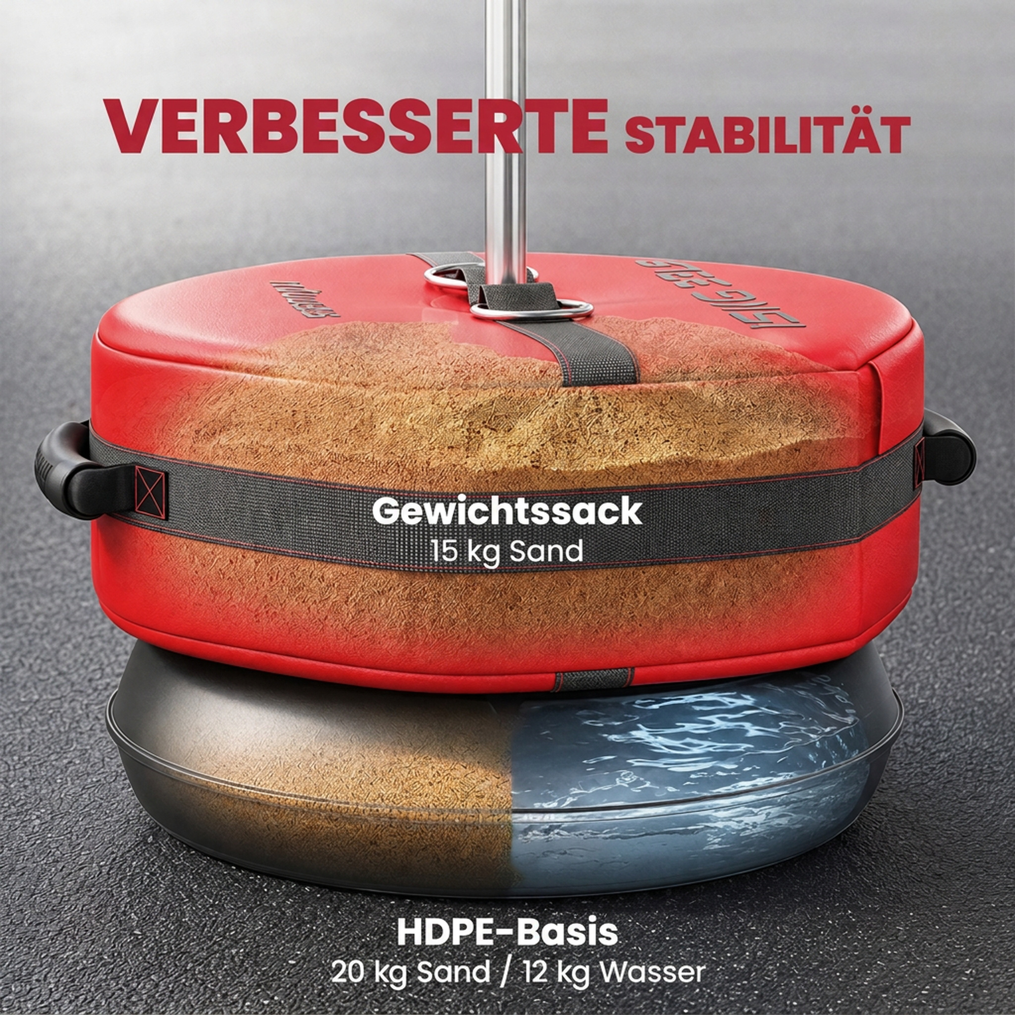 Boxsack mit Standfuß, 125-145 cm höhenverstellbares Box-Set, freistehender Speedball mit Handschuhen und Luftpumpe