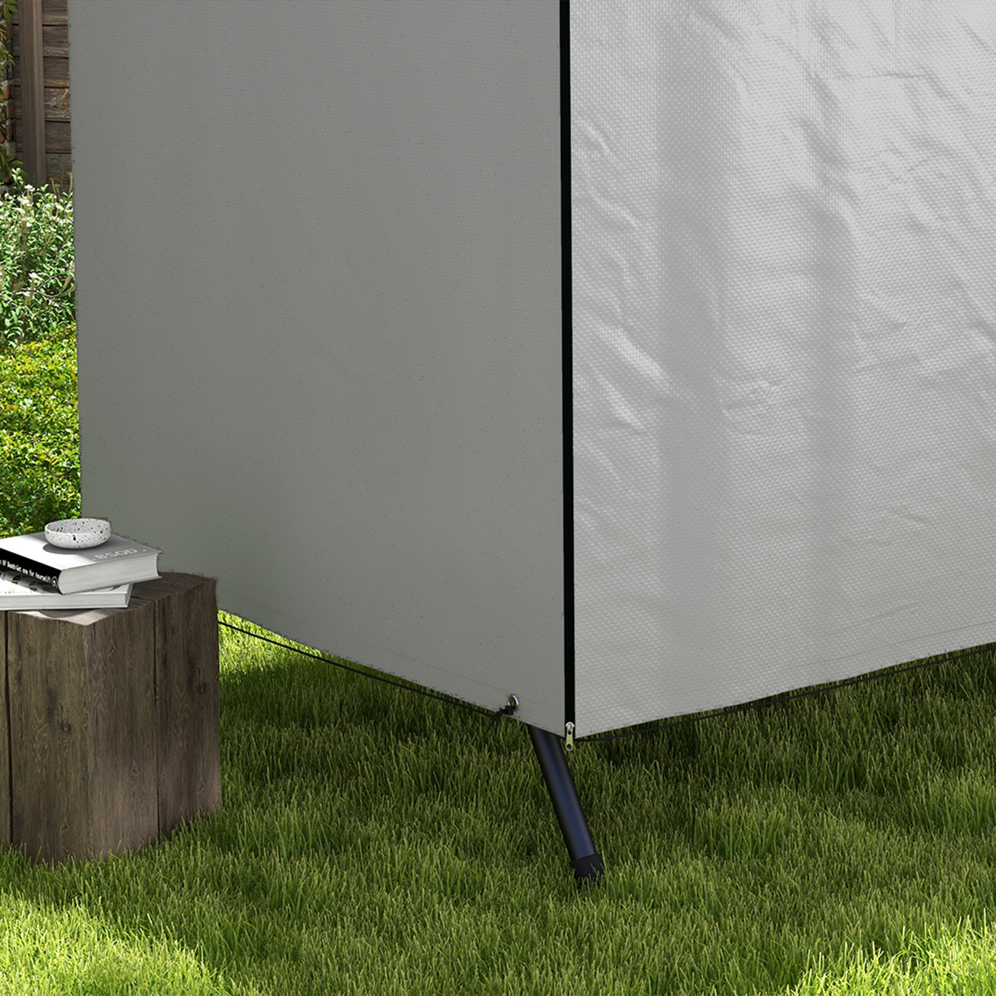 Gartenmöbelabdeckung Abdeckung Schutzhülle für Outdoor-Möbel, 215 cm x 155 cm x 150 cm, Grau