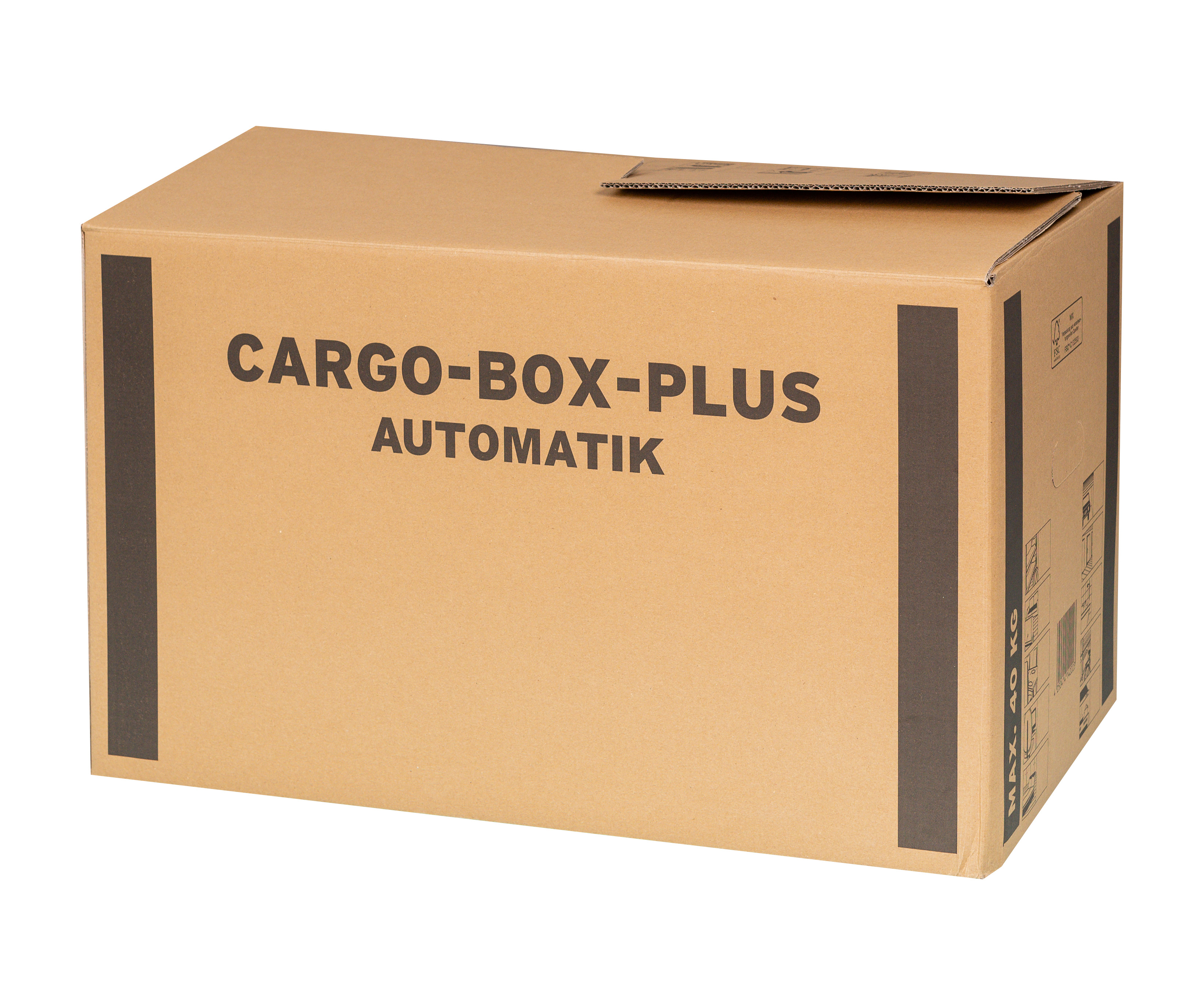 Cargobox PLUS mit Automatikboden, 650x350x370mm, braun, 2-wellig, VPE10