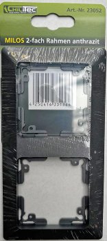 MILOS 2-fach Rahmen, Anthrazit