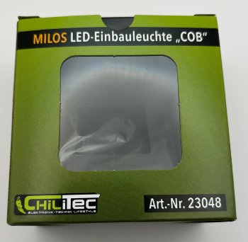 MILOS LED-Einbauleuchte "COB" Anthrazit / 80x80mm, 3000k, warmweiß, 55Lumen