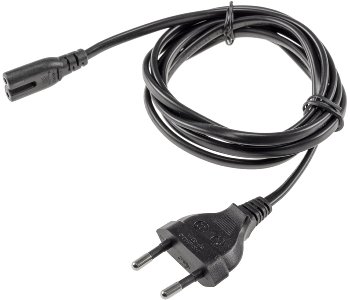 Netzkabel Eurostecker > Doppelnutstecker, H03VVH2-F2G, 0,75 mm², 2,5A/250V, 1,5m Netzkabel Eurostecker > Doppelnutstecker, H03VVH2-F2G, 0,75 mm², 2,5A/250V, 1,5m