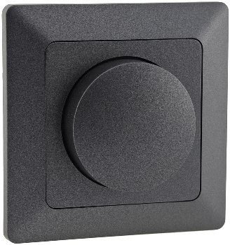 MILOS Dimmer für LED Lampen, Anthrazit / 250V~/ 3-60W, inkl. Rahmen, UP