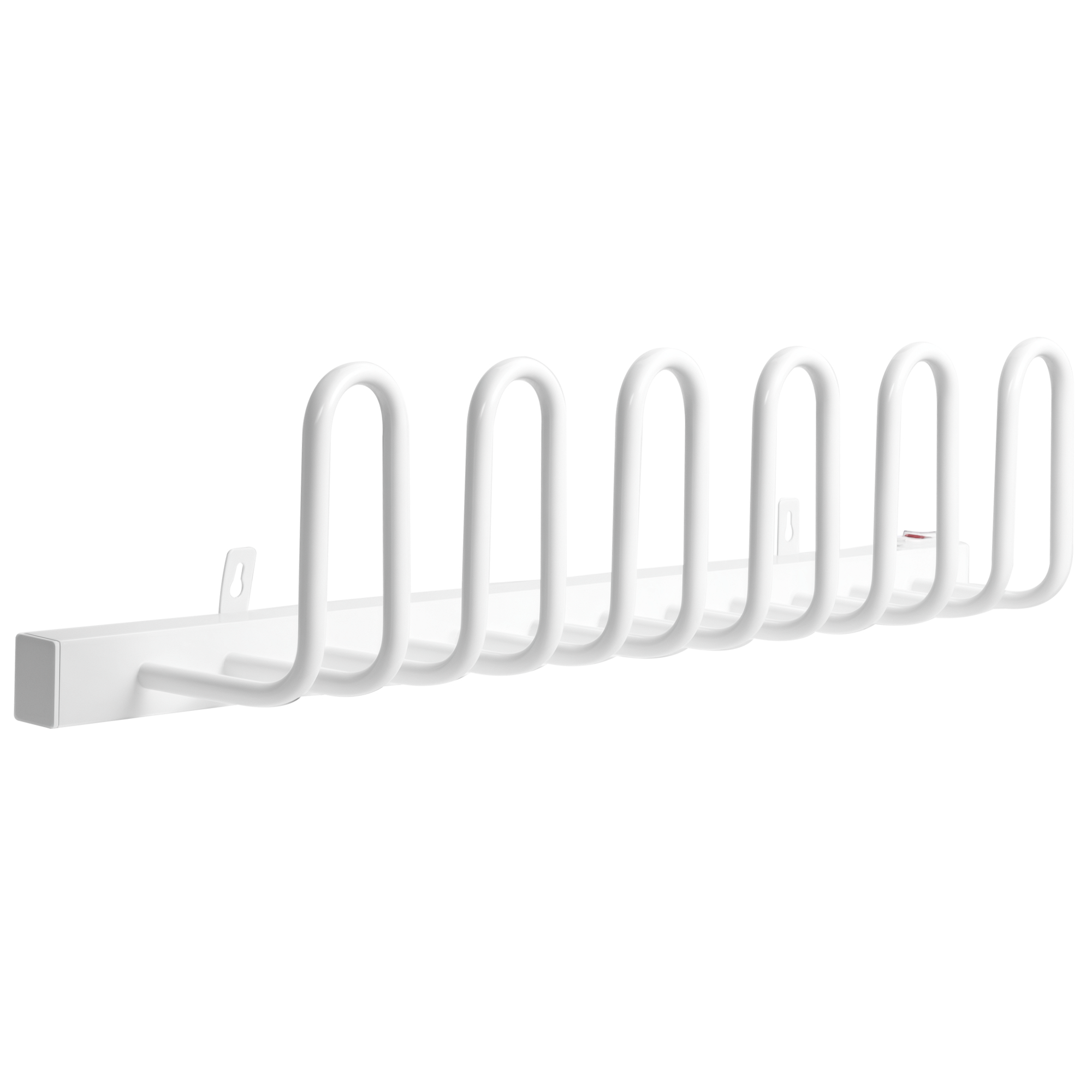 Schuhtrockner, elektrisch, Temperatur bis 55° C, Wandmontage, Stahl, weiß, 76 x 13 x 17cm