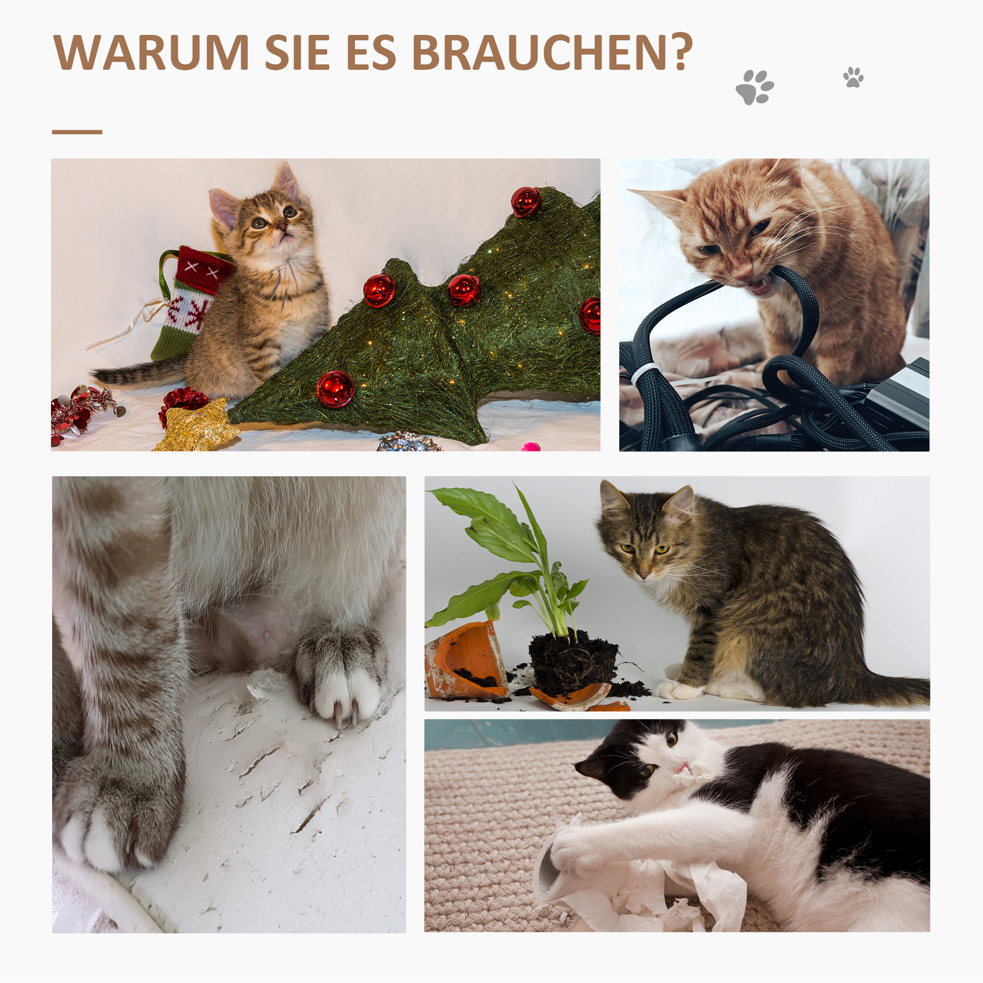 Katzenkratzbaum Katzenspielzeug Kletterbaum Spielmöglichkeiten Spielsisal Spielseil PB-Platte Sisal Dunkelgrau 40 x 40 x 104 cm